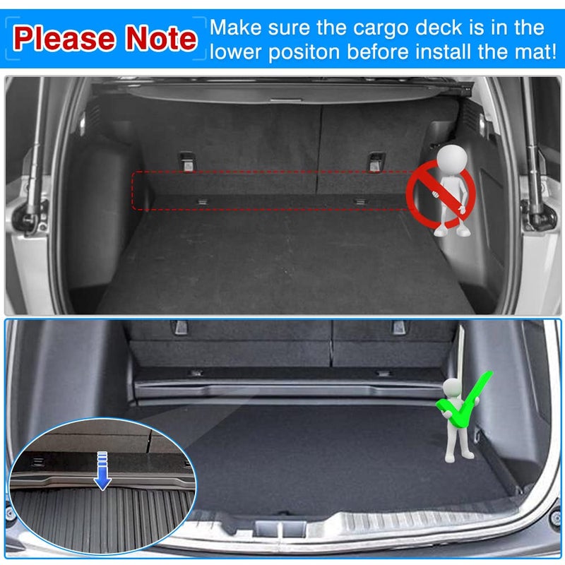 Powerty Trunk Mat Compatible for Honda CRV CR-V 2017-2022 Cargo Mat All Weather Cargo Liner in Lower Position Rear Cargo Mat for Honda CRV CR-V Accessories(Fuel Model only) - Image 2